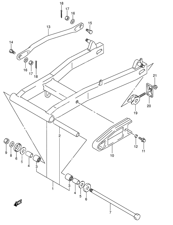 Rear swinging arm              

                  Model k5