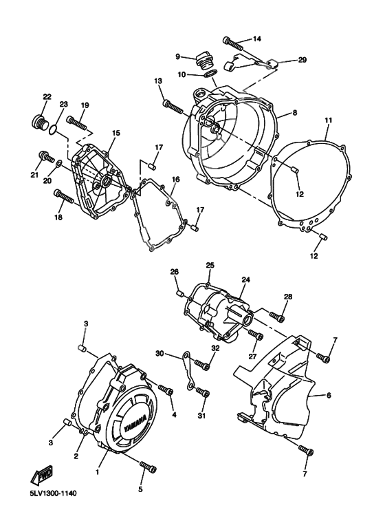 Crankcase cover ass`y (v