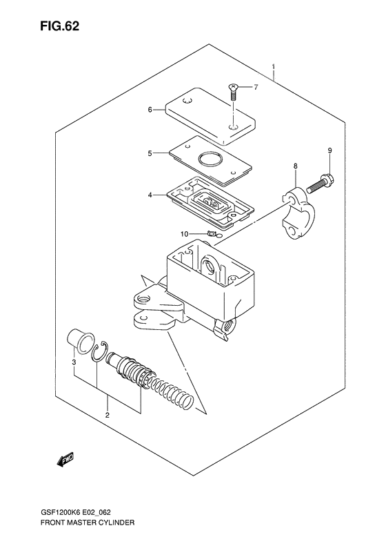 Front master cylinder              

                  Gsf1200sk6/sak6