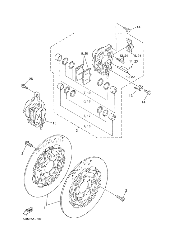 Front brake caliper