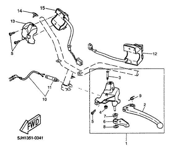 Handle switch. lever