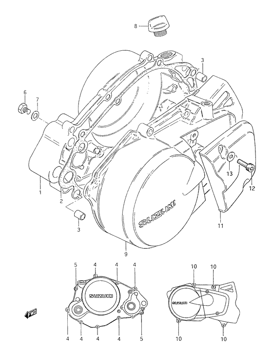 Crankcase cover ass`y (v