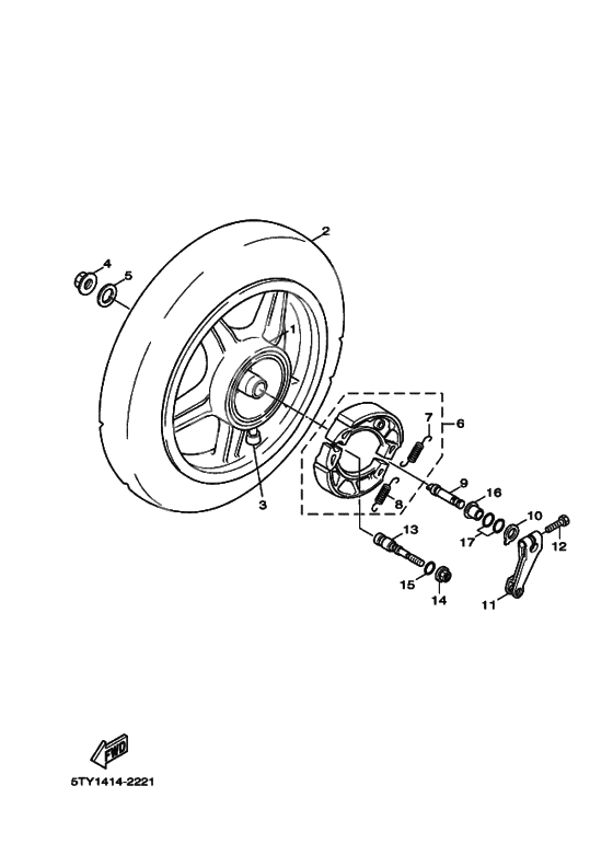 Rear wheel complete assy