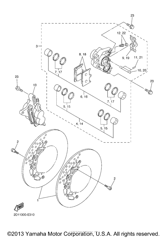 Front brake caliper