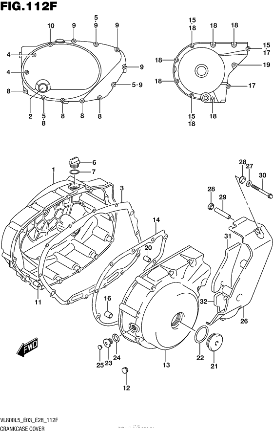 Крышки картера (Vl800Bl5 E28)