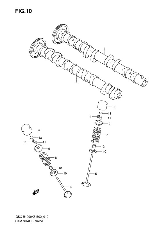 Camshaft - valve