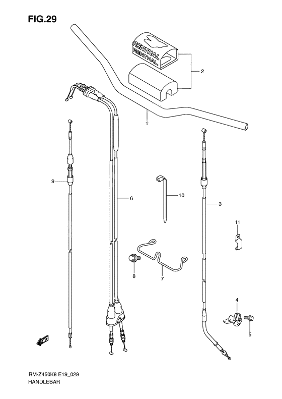 Handlebar              

                  Rm-z450k8/k9/l0