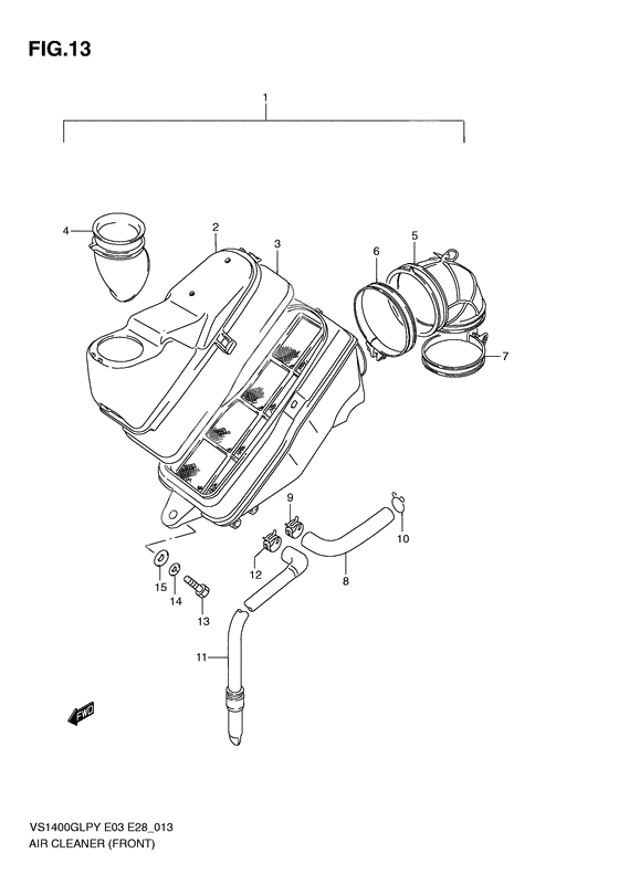 Air cleaner              

                  Front