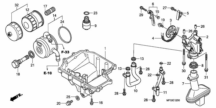 Oil pan/oil pump