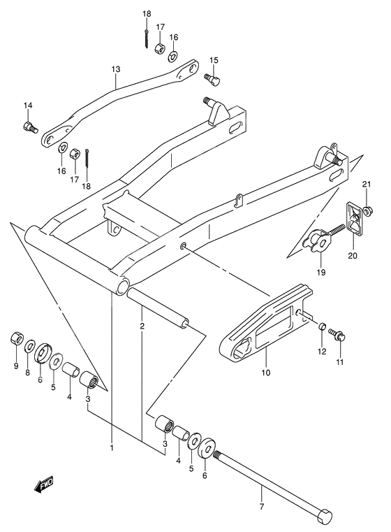 Rear swinging arm              

                  Model k5