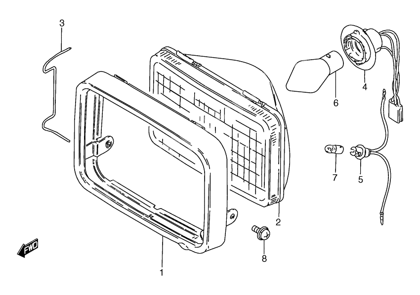 Headlamp              

                  Gs125sx/sy, gs125sux/suy