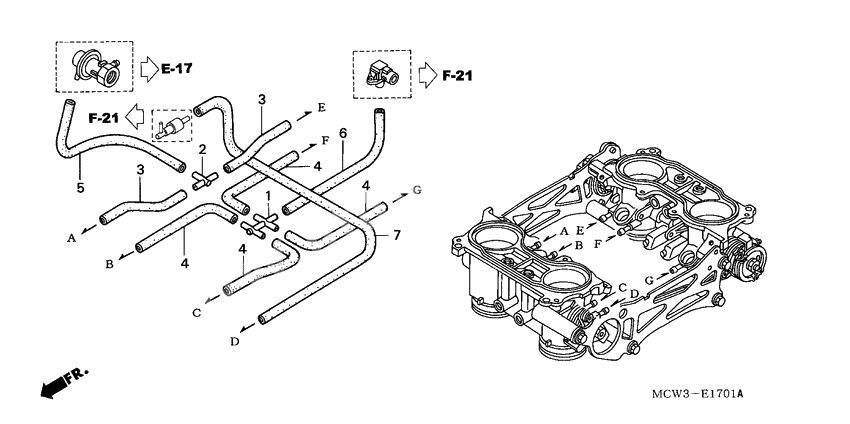 Throttle body              

                  TUBING