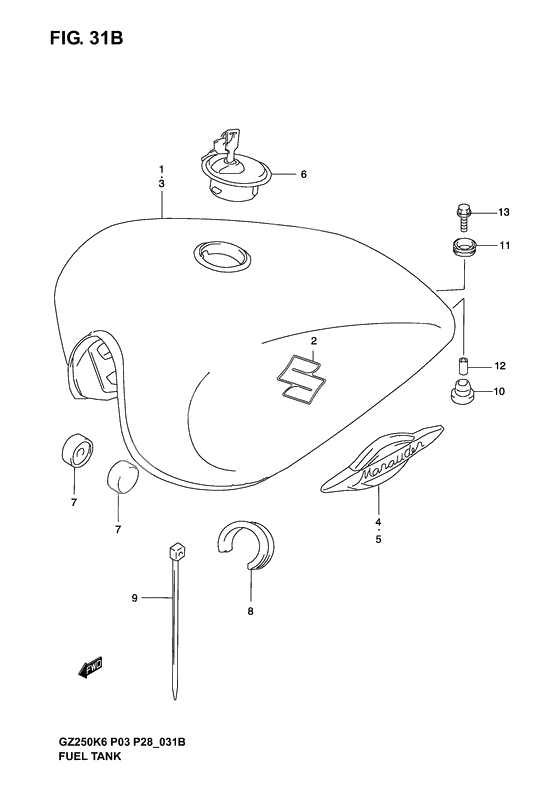 Tank fuel              

                  Model k5/k6