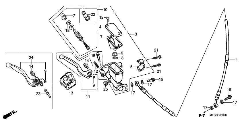 Fr. brake master cylinder