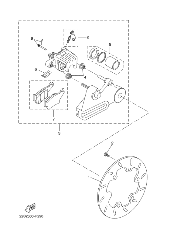 Задний тормозной суппорт