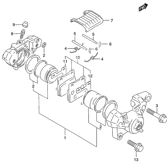 Rear caliper