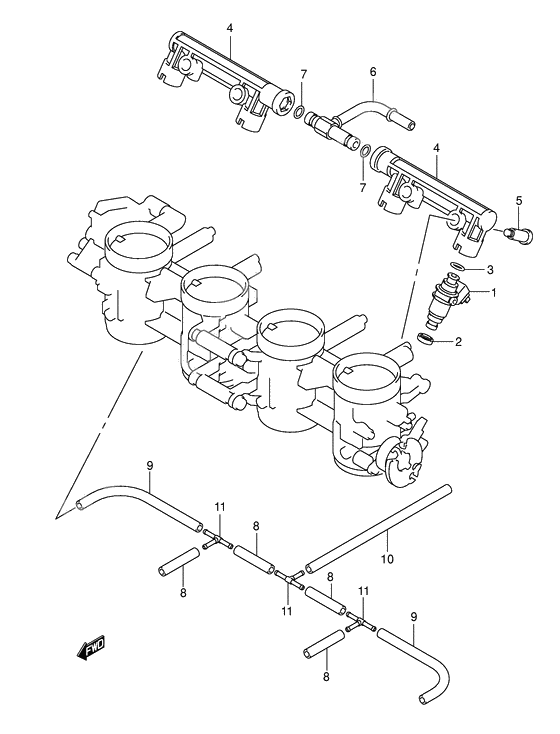 Throttle body hose/joint