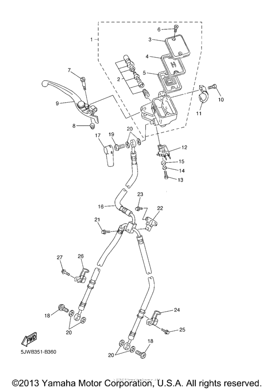 Front master cylinder