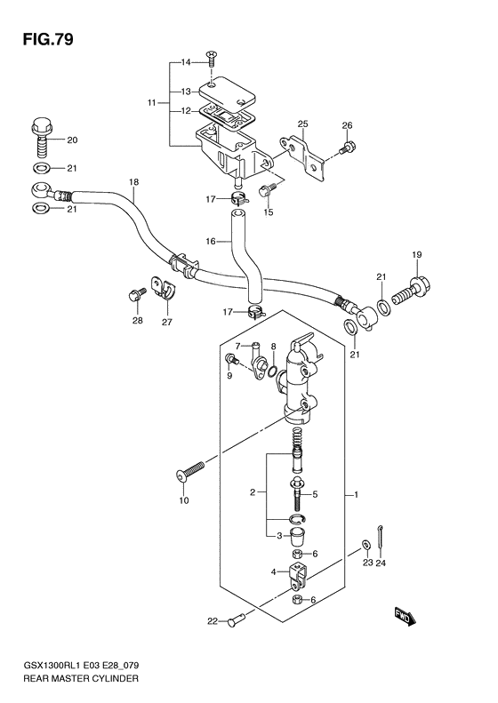 Rear master cylinder