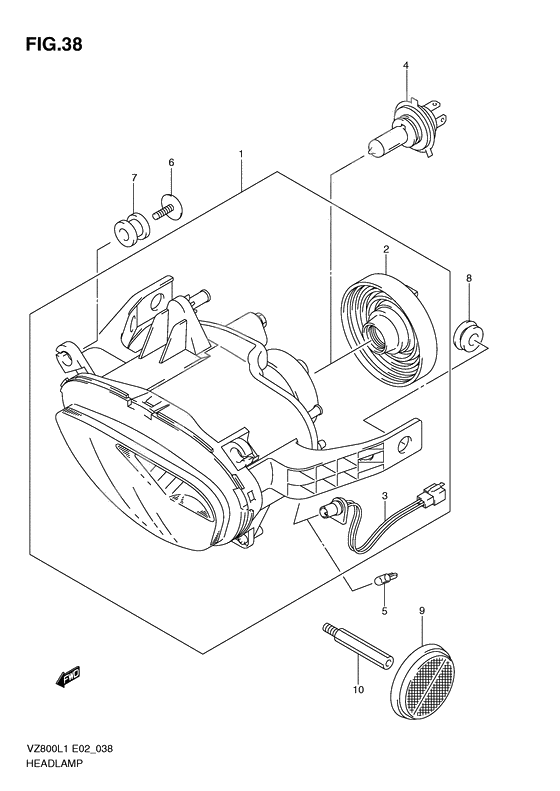 Headlamp assy              

                  Vz800l1 e24