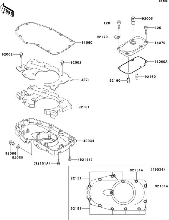 Breather cover/oil pan