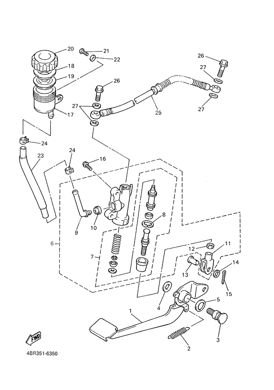 Rear master cylinder