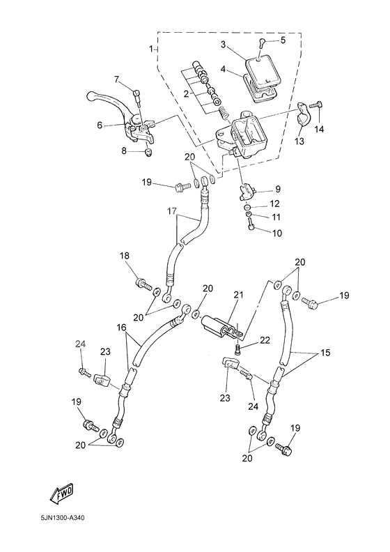 Front master cylinder