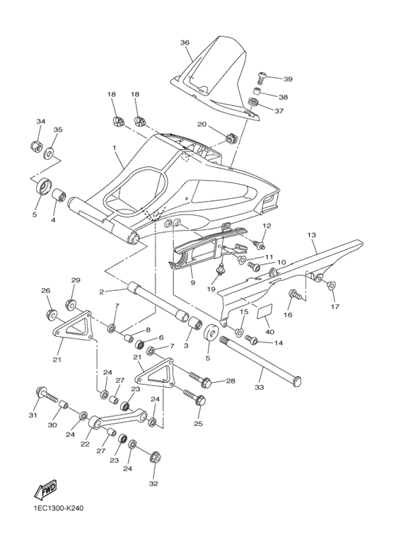 Rear arm