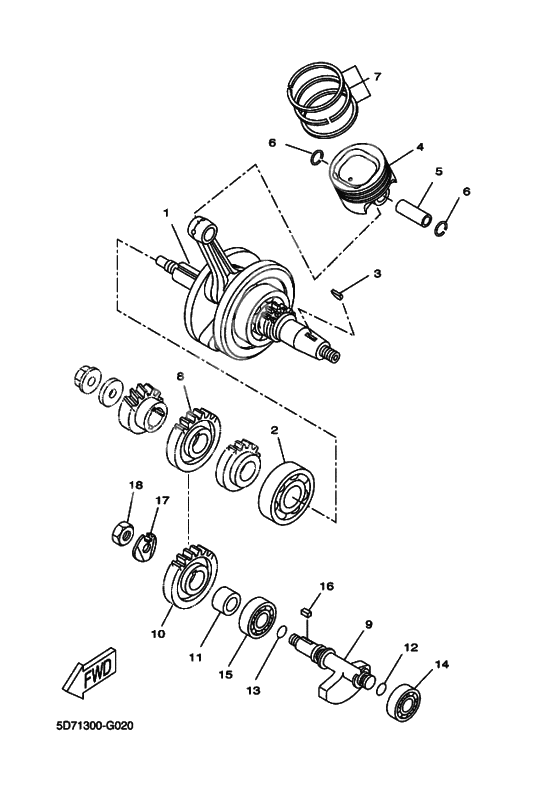 Crankshaft piston