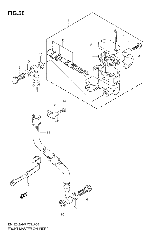 Front master cylinder              

                  En125-2ak9