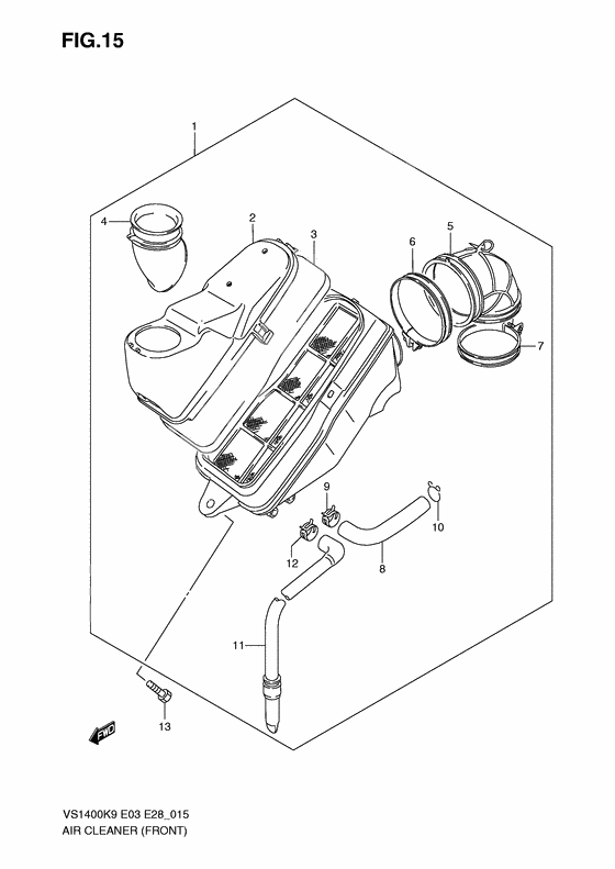 Air cleaner              

                  Front