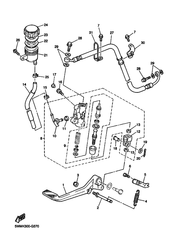 Задний тормозной цилиндр