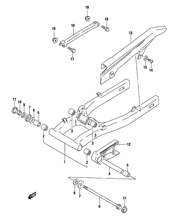 Rear swinging arm              

                  Model k4