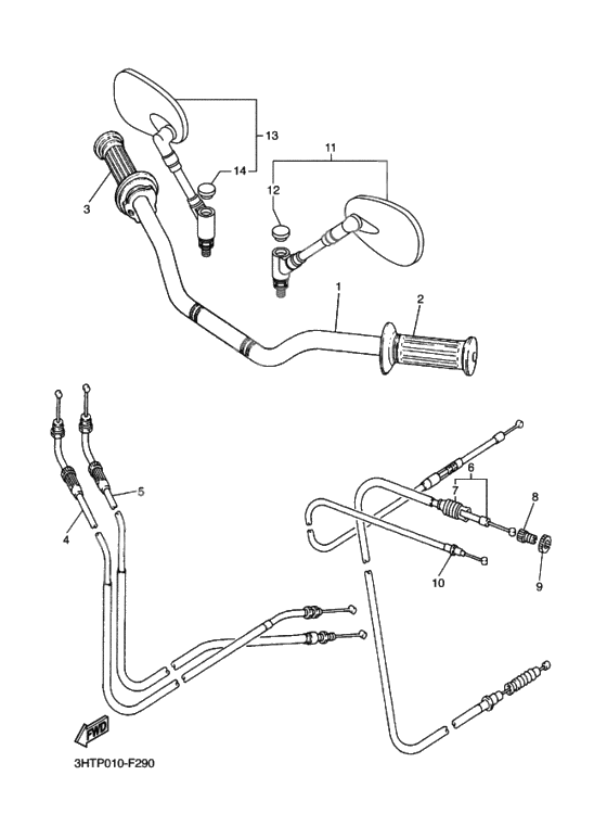 Steering Handle, Cable