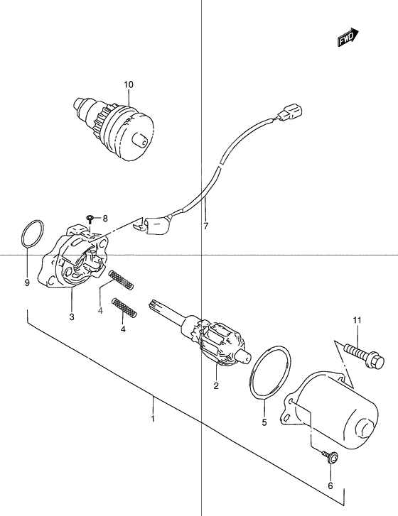 Starting motor