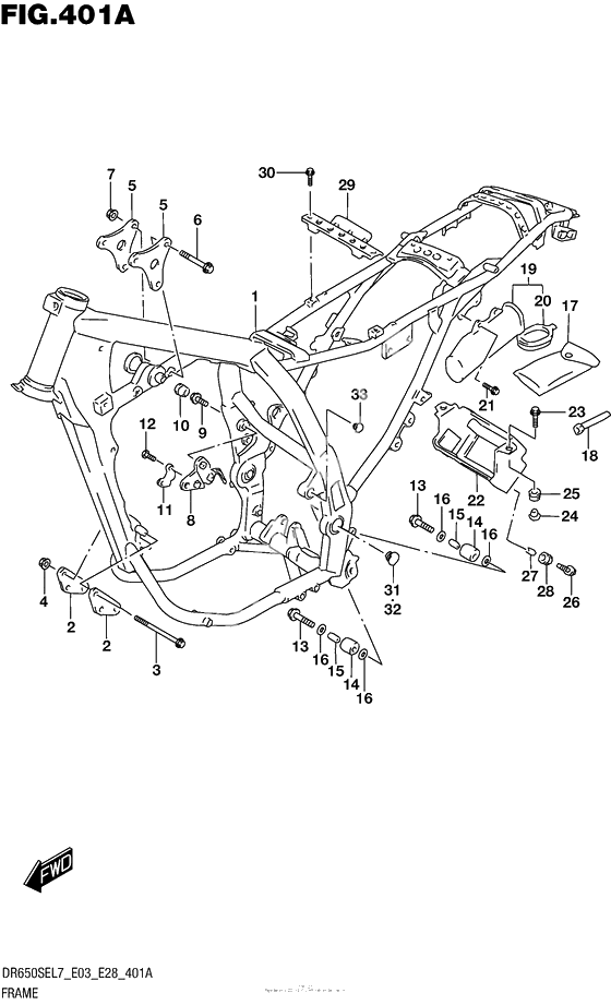 Рама (Dr650Sel7 E03)