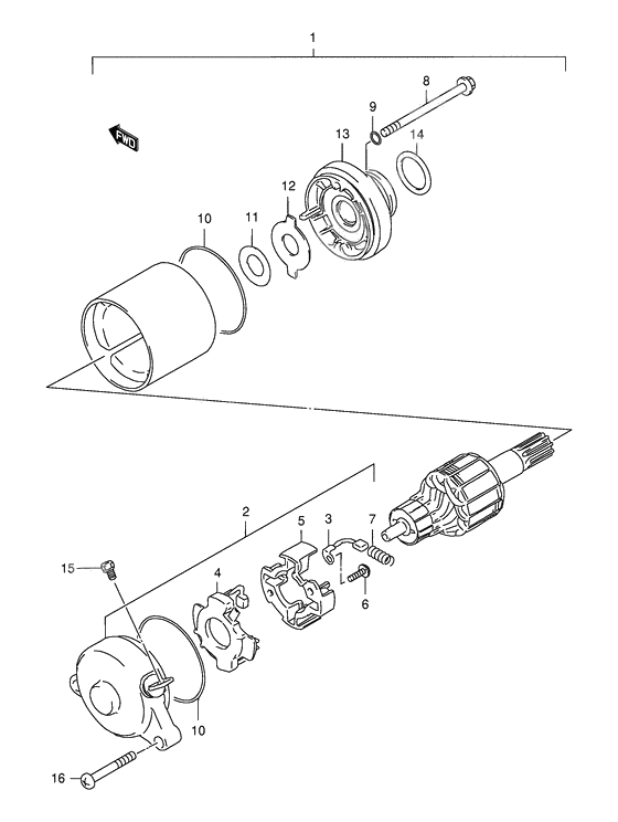 Starting motor