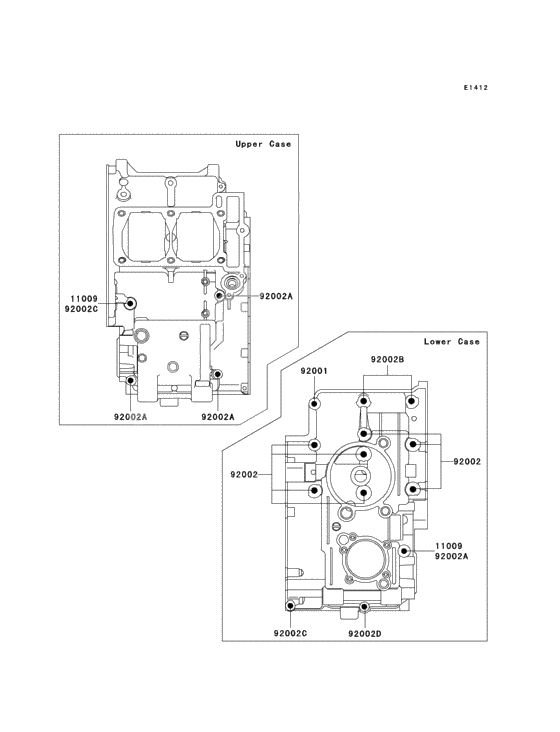 Crankcase bolt pattern