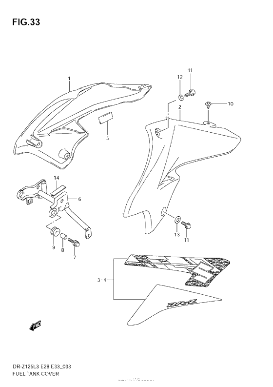 Накладка топливного бака