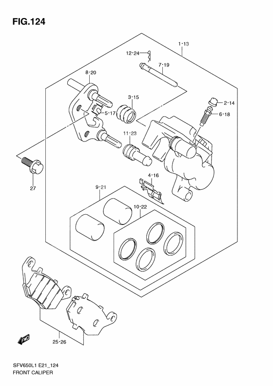 Front caliper