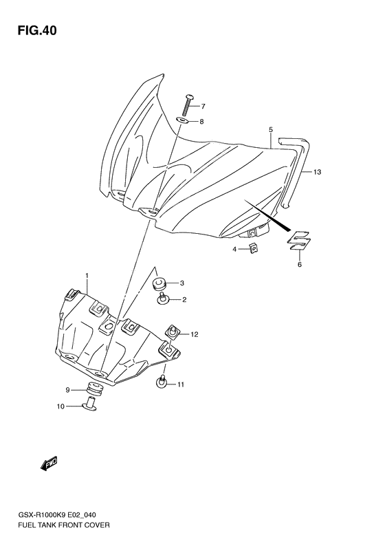 Fuel tank front cover