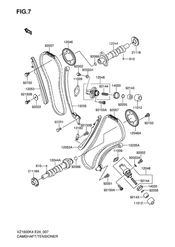 Camshaft/tensioner