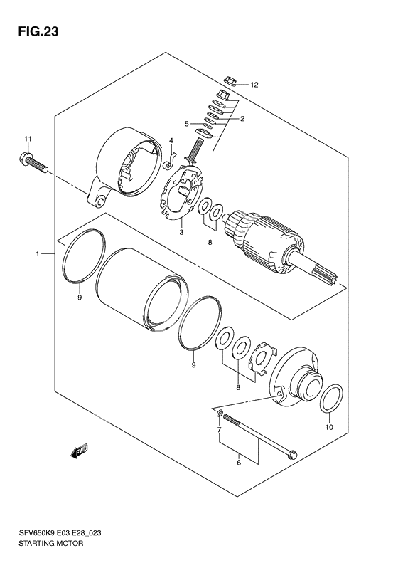 Starting motor              

                  Sfv650k9