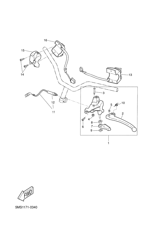Handle switch. lever