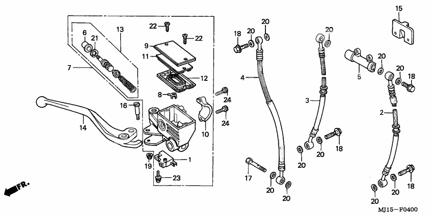 Fr. brake master cylinder