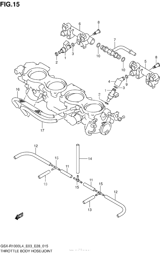 Throttle Body Hose/joint (Gsx-R1000L4 E03)