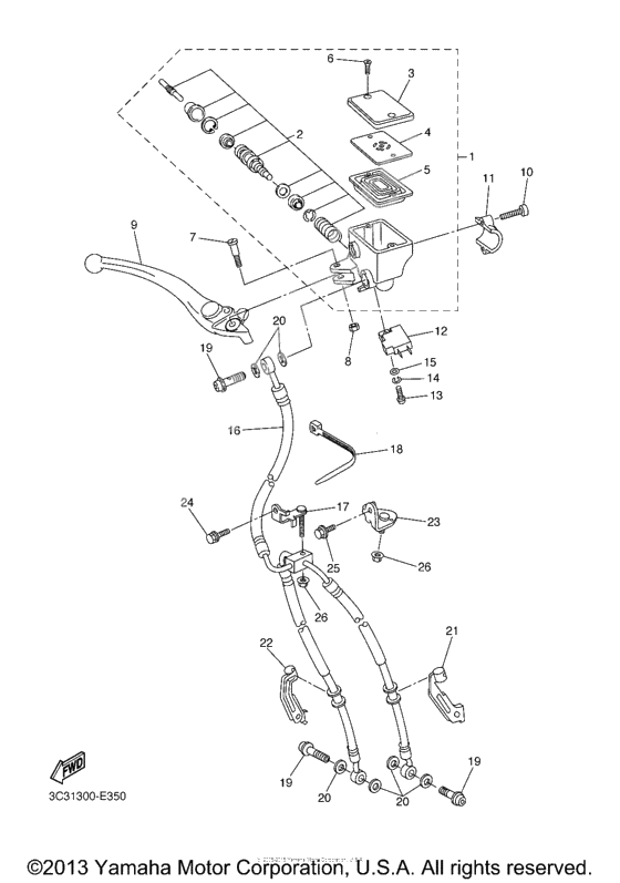 Front master cylinder