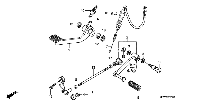Brake pedal assy