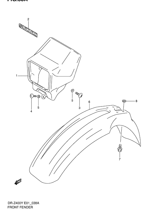 Front fender              

                  Dr-z400ey/ek1 e24