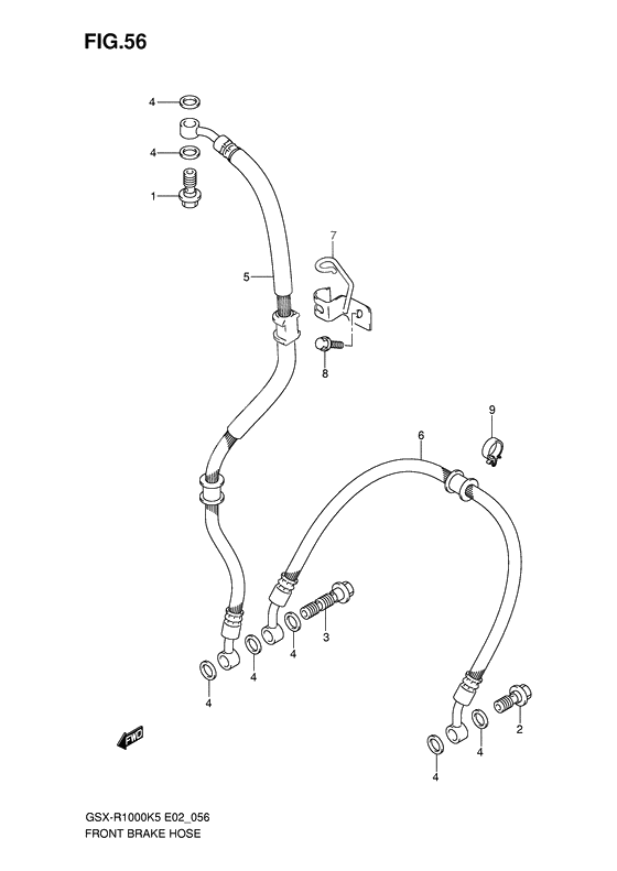 Front brake hose